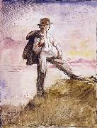 Sir William Orpen Self-Portrait in the hills above Huddersfield Germany oil painting artist